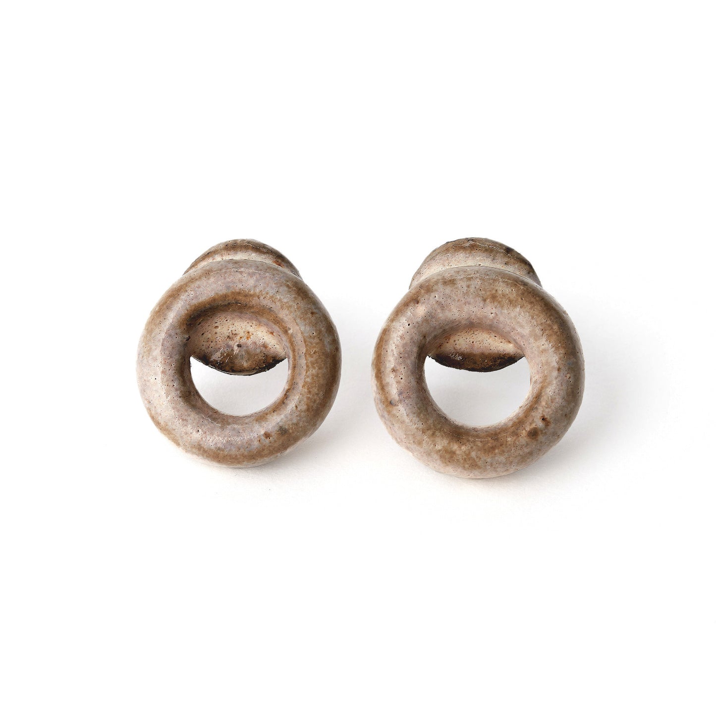 AREIA Earrings round beige
