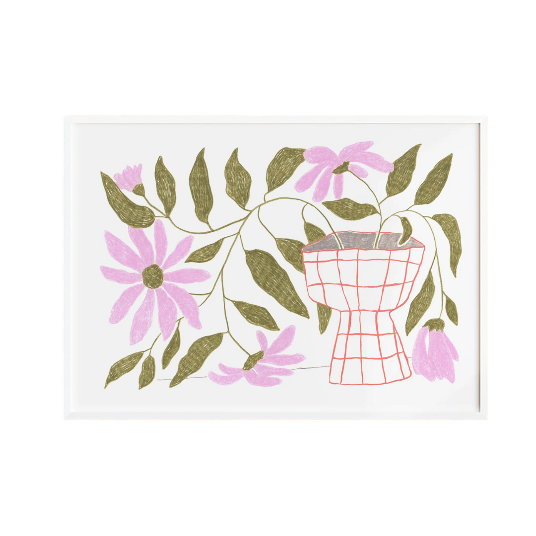 LÍLIA Art Print Checkered Vase