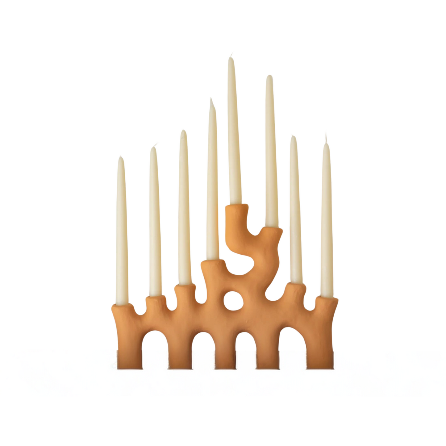 CANDELABRO candle holder brown