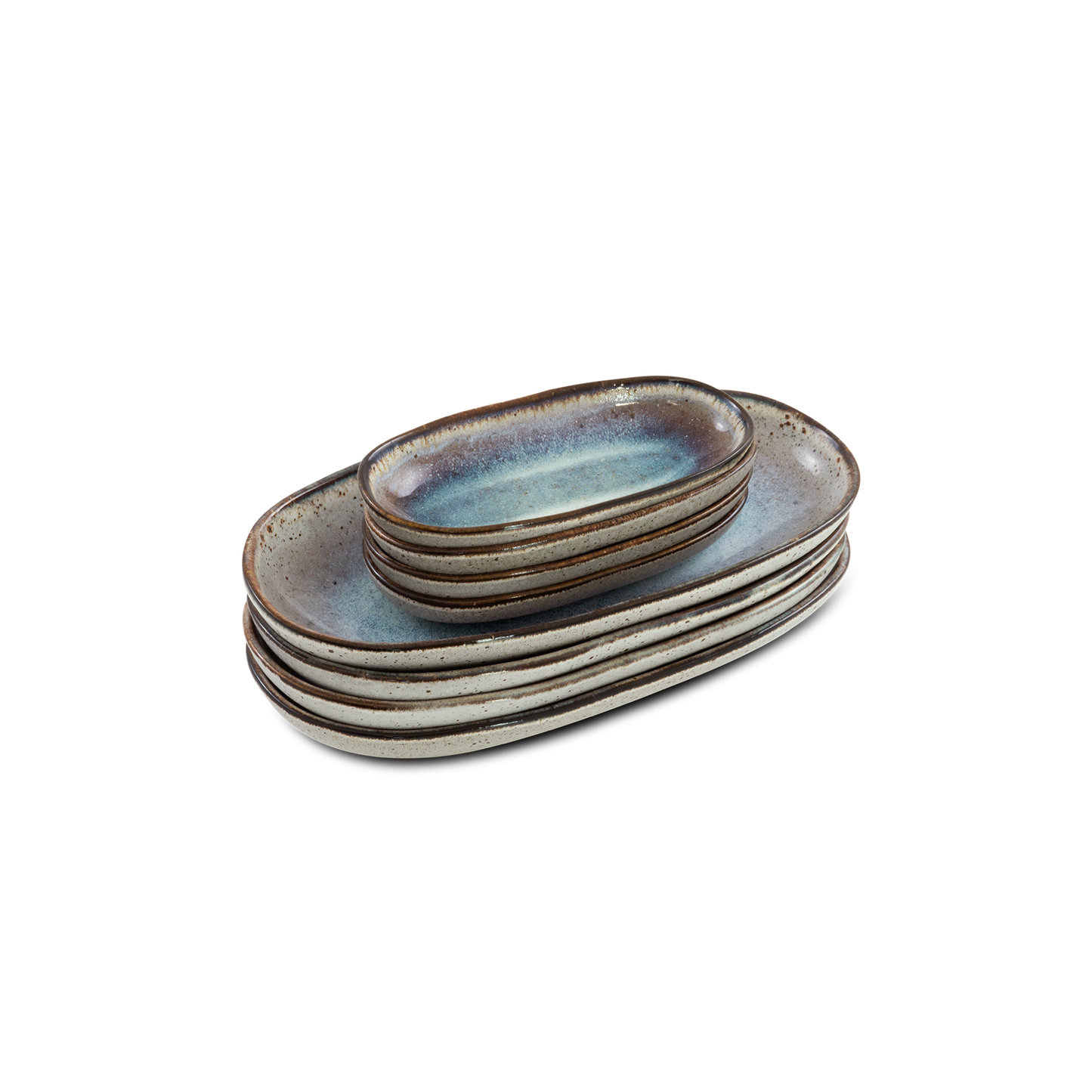 ONDA bowl oval medium grey-blue