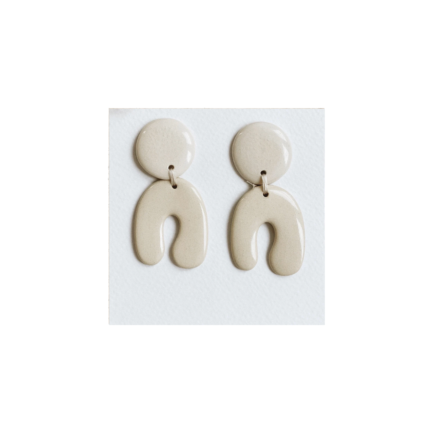 BRASILEIRA earrings large cream