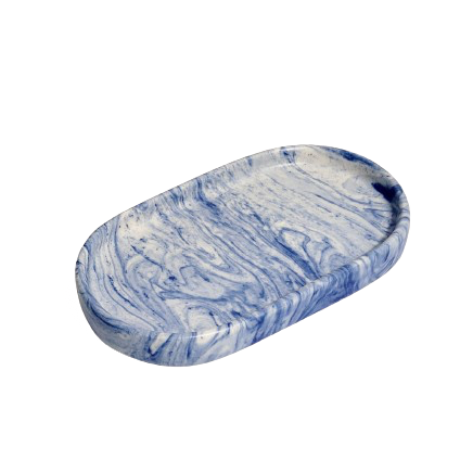 MÁRMORE bowl oval blue